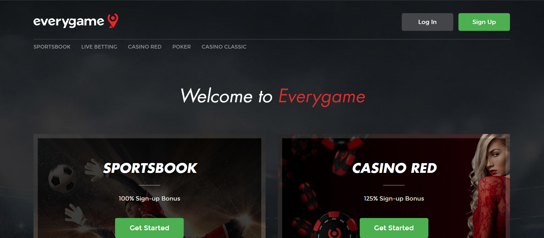 Snapshot of Everygame poker room offering diverse formats and flexible banking